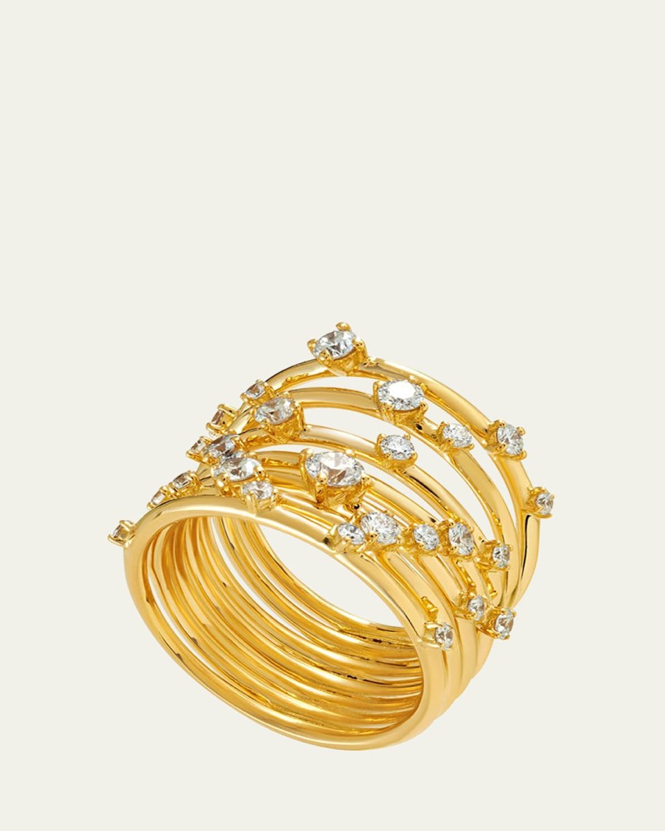18K Yellow Gold Troupe Diamond Band Ring